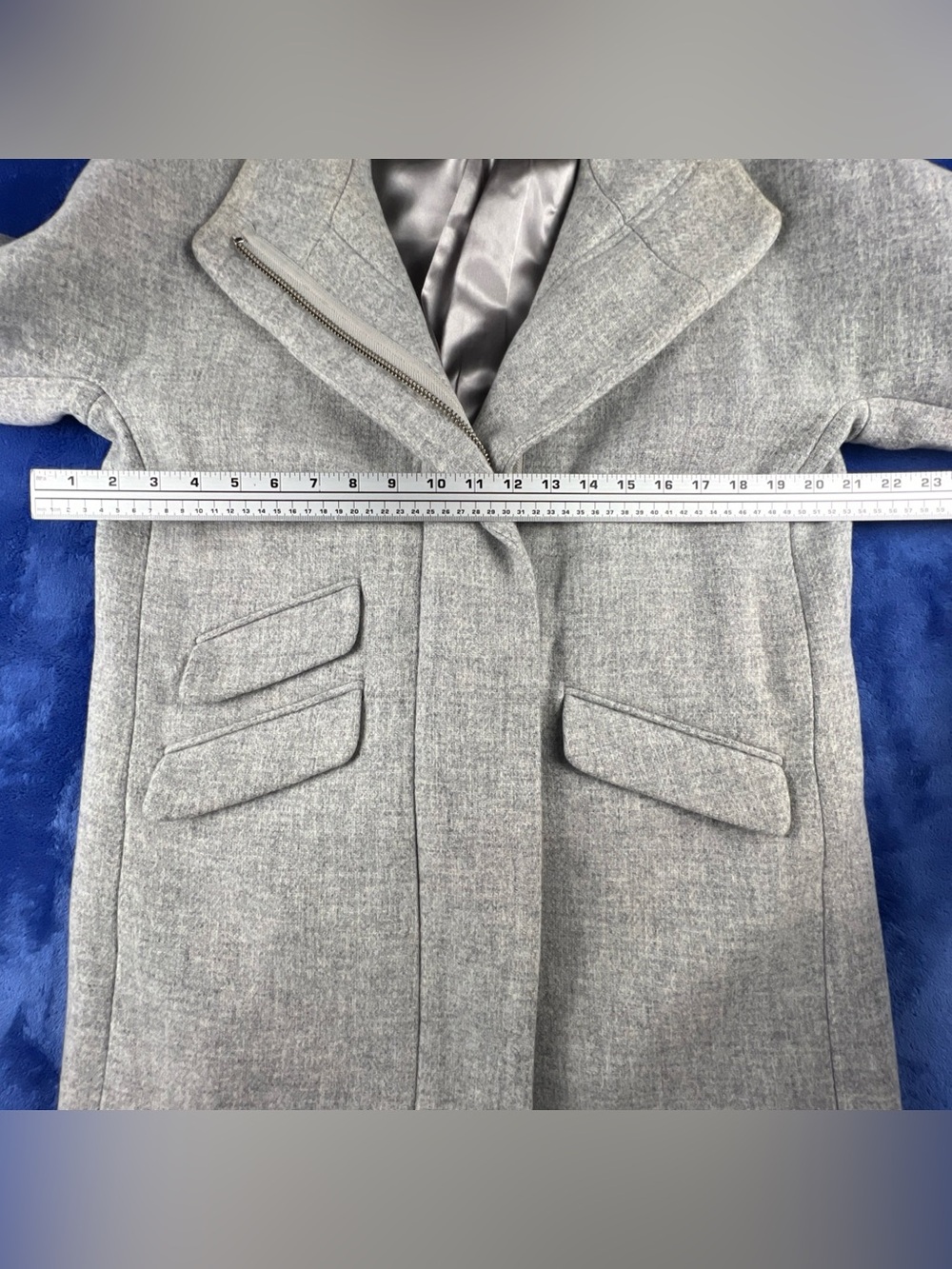 J. CREW Nello Gori Toscana Coat Italian Stadium-Cloth Wool Blend Size 10 Gray - Picture 11 of 14